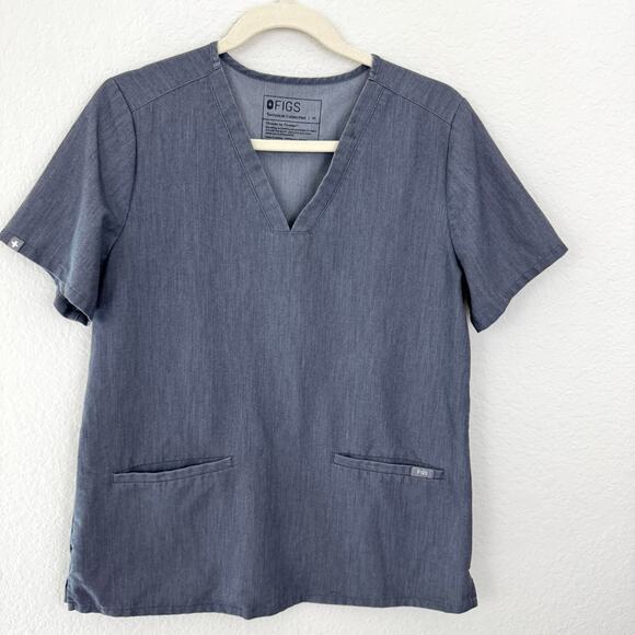 Figs Women's Casma Three Pocket Scrub Uniform Top Size M Shirt  Graphite Gray - Picture 1 of 3